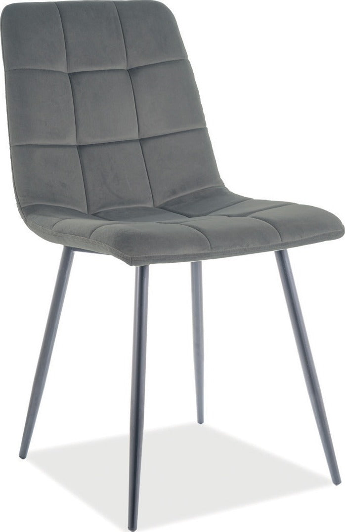 Kitchen Chair Mila 1 | size: Width: 47cm, Height: 87cm, Depth: 41cm | color: Gray | image: 1 | variant: 1003806