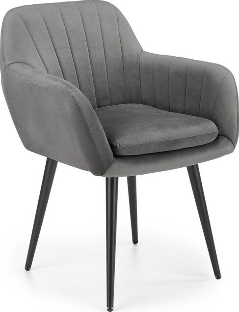Kitchen Chair Minsk | size: Width: 58cm, Height: 80cm, Depth: 53cm | color: Gray | image: 1 | variant: 1002355