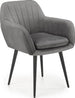 Kitchen Chair Minsk | size: Width: 58cm, Height: 80cm, Depth: 53cm | color: Gray | image: 1 | variant: 1002355