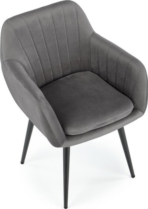 Kitchen Chair Minsk | size: Width: 58cm, Height: 80cm, Depth: 53cm | color: Gray | image: 3 | variant: 1002355