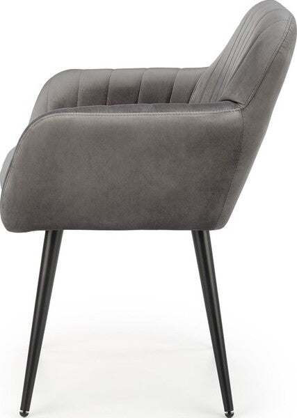 Kitchen Chair Minsk | size: Width: 58cm, Height: 80cm, Depth: 53cm | color: Gray | image: 6 | variant: 1002355