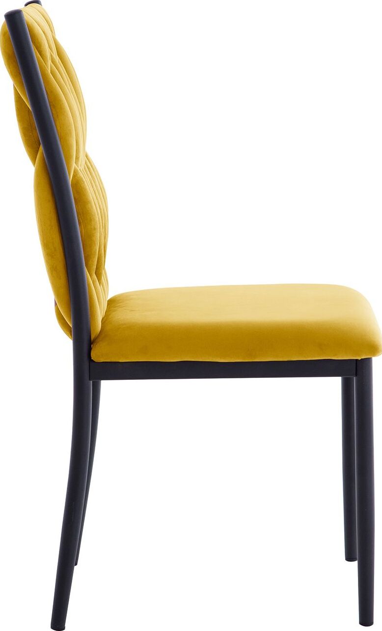 Kitchen Chair Orpington | size: Width: 47cm, Height: 93cm, Depth: 59cm | color: Yellow | image: 2 | variant: 1000829