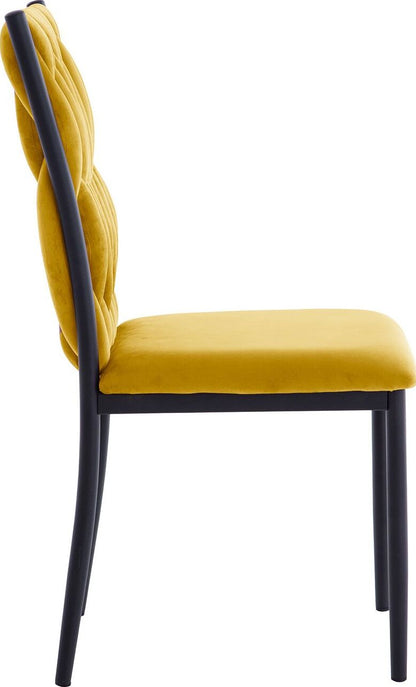 Kitchen Chair Orpington | size: Width: 47cm, Height: 93cm, Depth: 59cm | color: Yellow | image: 2 | variant: 1000829