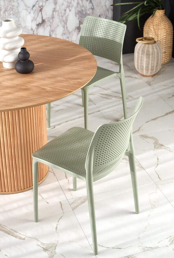 Kitchen Chair Oviedo | size: Width: 42cm, Height: 79cm, Depth: 55cm | color: Green | image: 2 | variant: 1002506