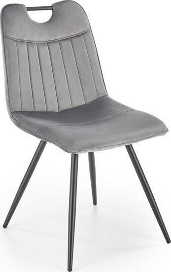 Kitchen Chair Pamplona | size: Width: 46cm, Height: 83cm, Depth: 58cm | color: Gray | image: 1 | variant: 1002532
