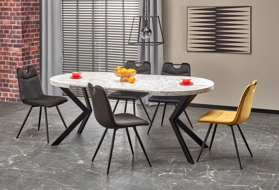 Kitchen Chair Pamplona | size: Width: 46cm, Height: 83cm, Depth: 58cm | color: Yellow | image: 4 | variant: 1002531