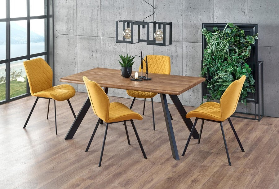 Kitchen Chair Prague | size: Width: 51cm, Height: 90cm, Depth: 64cm | color: Yellow | image: 2 | variant: 1002262