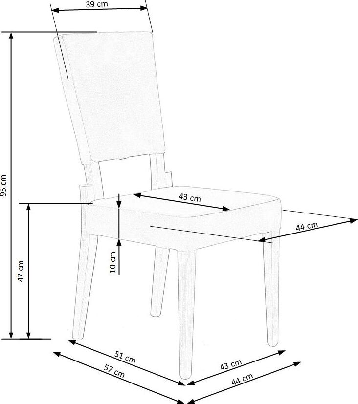Kitchen Chair Rennes | size: Width: 44cm, Height: 95cm, Depth: 57cm | color: Gray | image: 6 | variant: 1002576