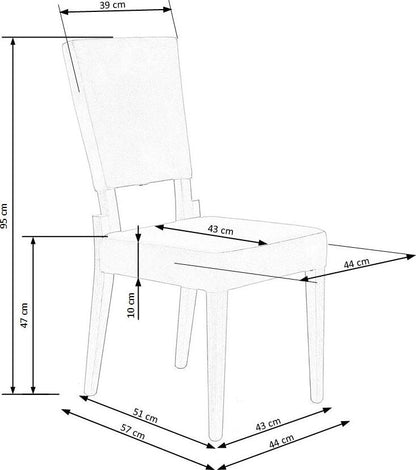 Kitchen Chair Rennes | size: Width: 44cm, Height: 95cm, Depth: 57cm | color: Gray | image: 6 | variant: 1002576