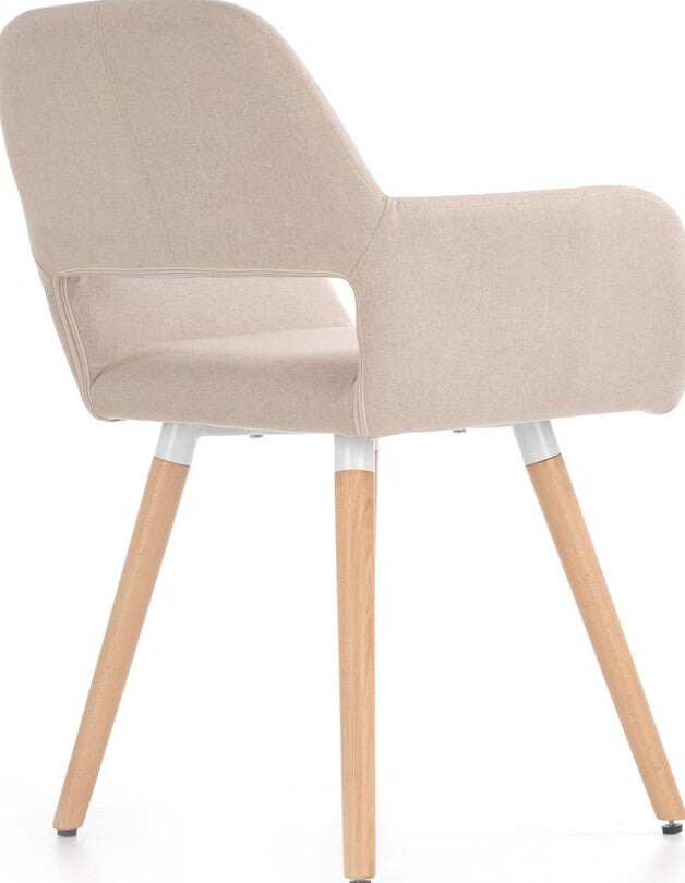 Kitchen Chair Rezekne | size: Width: 56cm, Height: 80cm, Depth: 56cm | color: Beige | image: 2 | variant: 1002200