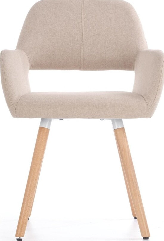 Kitchen Chair Rezekne | size: Width: 56cm, Height: 80cm, Depth: 56cm | color: Beige | image: 4 | variant: 1002200