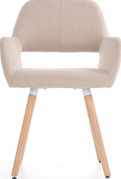 Kitchen Chair Rezekne | size: Width: 56cm, Height: 80cm, Depth: 56cm | color: Beige | image: 4 | variant: 1002200