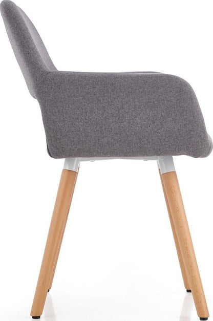 Kitchen Chair Rezekne | size: Width: 56cm, Height: 80cm, Depth: 56cm | color: Gray | image: 2 | variant: 1002199