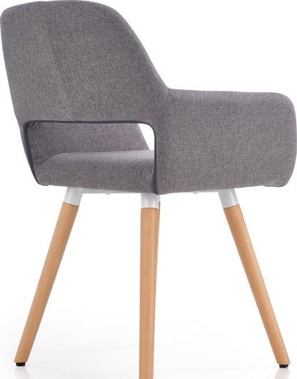 Kitchen Chair Rezekne | size: Width: 56cm, Height: 80cm, Depth: 56cm | color: Gray | image: 3 | variant: 1002199