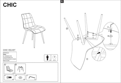 Kitchen Chair Sao Paulo | size: Width: 50cm, Height: 88cm, Depth: 43cm | color: Black | image: 6 | variant: 1003585