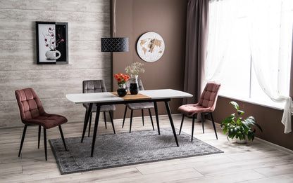 Kitchen Chair Sao Paulo | size: Width: 50cm, Height: 88cm, Depth: 43cm | color: Pink | image: 2 | variant: 1003589