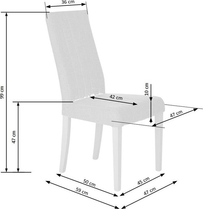 Kitchen Chair Selfoss | size: Width: 47cm, Height: 99cm, Depth: 59cm | color: Gray | image: 7 | variant: 1002122