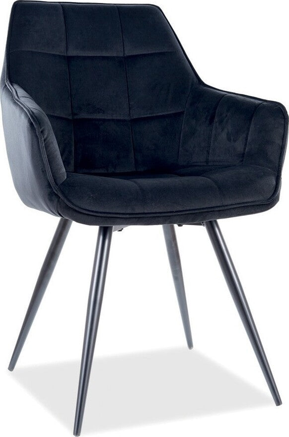 Kitchen Chair Sharjah | size: Width: 59cm, Height: 90cm, Depth: 45cm | color: Black | image: 1 | variant: 1003646