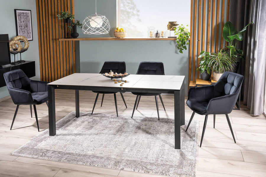 Kitchen Chair Sharjah | size: Width: 59cm, Height: 90cm, Depth: 45cm | color: Black | image: 3 | variant: 1003646