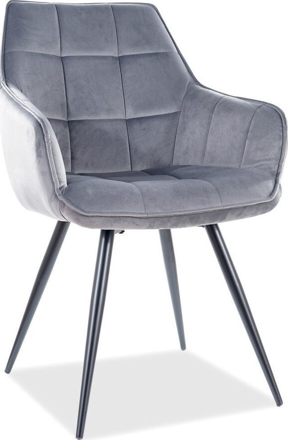 Kitchen Chair Sharjah | size: Width: 59cm, Height: 90cm, Depth: 45cm | color: Gray | image: 1 | variant: 1003647