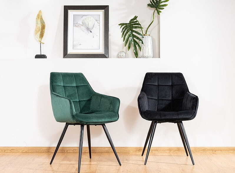 Kitchen Chair Sharjah | size: Width: 59cm, Height: 90cm, Depth: 45cm | color: Green | image: 4 | variant: 1003648