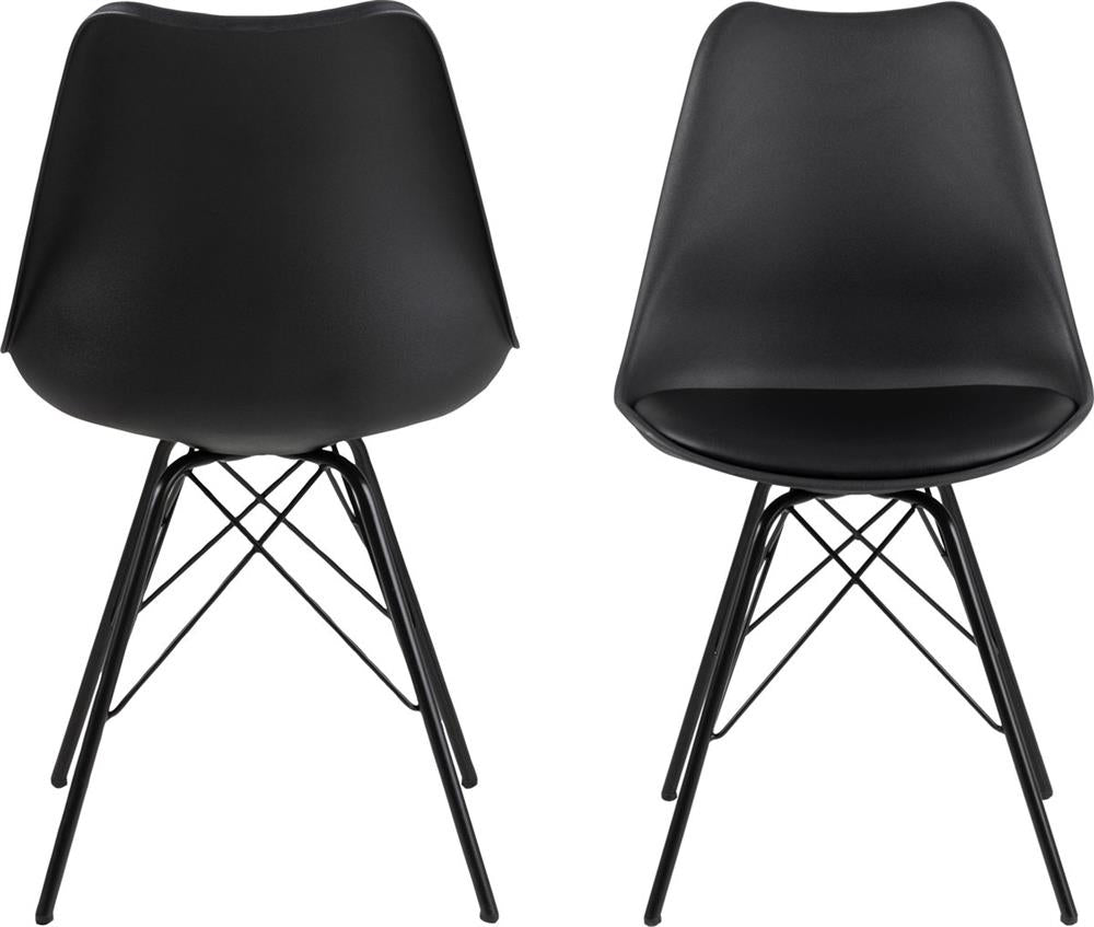 Kitchen Chair Sidcup | size: Width: 48.5cm, Height: 85.5cm, Depth: 54cm | color: Black | image: 3 | variant: 1000843