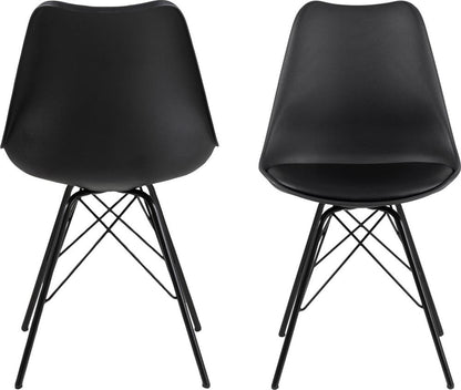 Kitchen Chair Sidcup | size: Width: 48.5cm, Height: 85.5cm, Depth: 54cm | color: Black | image: 3 | variant: 1000843