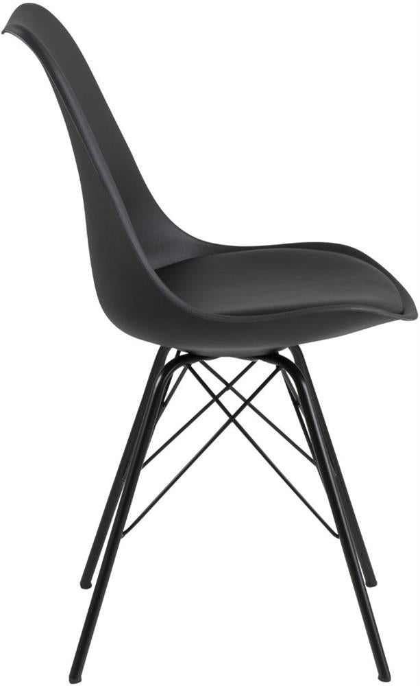 Kitchen Chair Sidcup | size: Width: 48.5cm, Height: 85.5cm, Depth: 54cm | color: Black | image: 4 | variant: 1000843