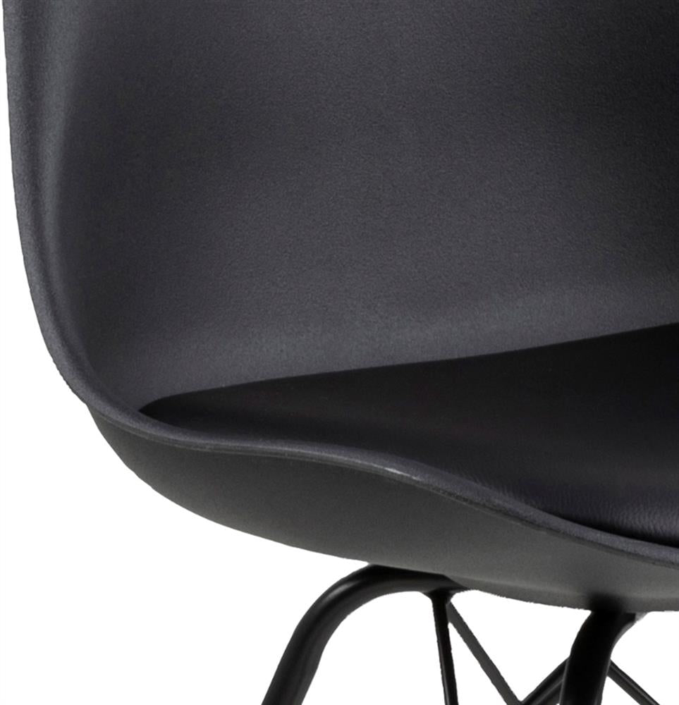 Kitchen Chair Sidcup | size: Width: 48.5cm, Height: 85.5cm, Depth: 54cm | color: Black | image: 5 | variant: 1000843