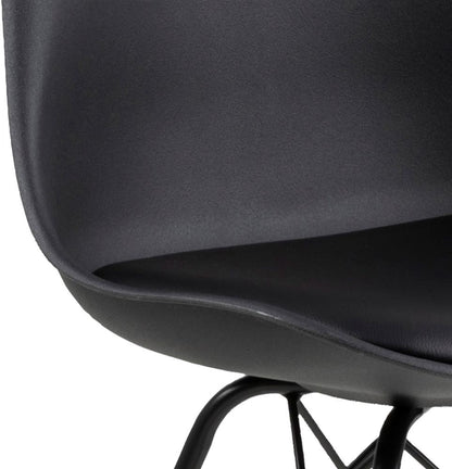 Kitchen Chair Sidcup | size: Width: 48.5cm, Height: 85.5cm, Depth: 54cm | color: Black | image: 5 | variant: 1000843