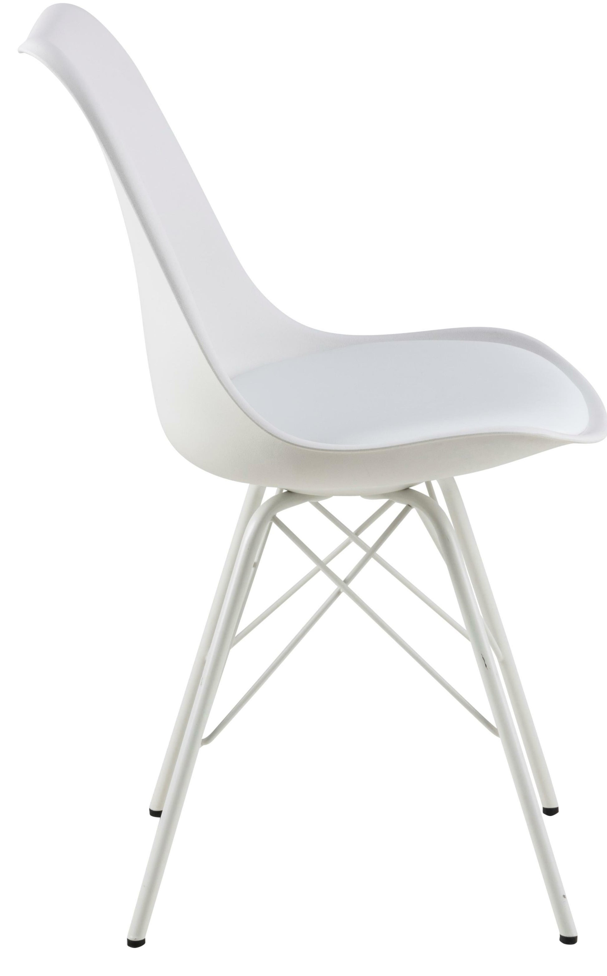 Kitchen Chair Sidcup | size: Width: 48.5cm, Height: 85.5cm, Depth: 54cm | color: White/Grey | image: 2 | variant: 1000836