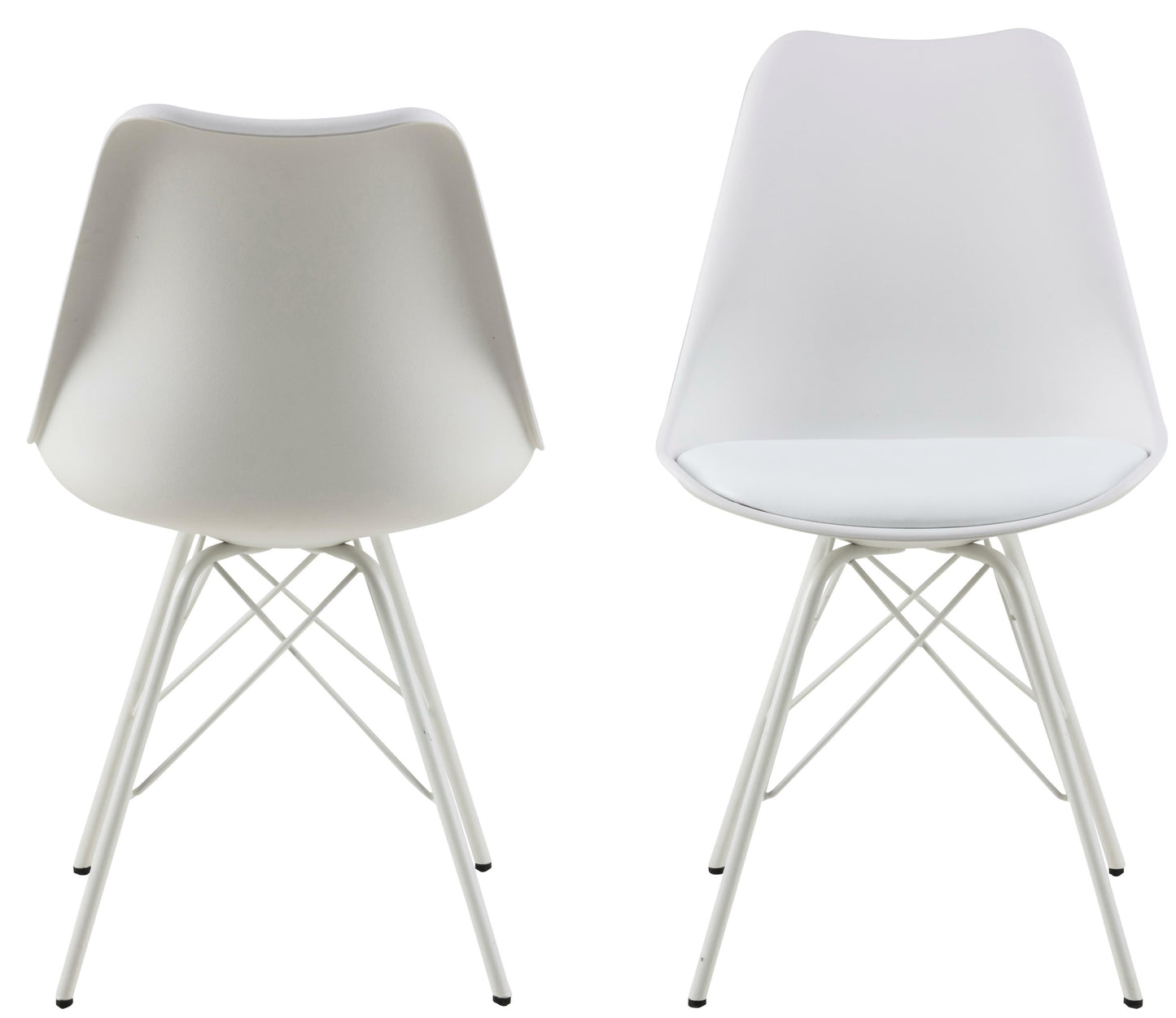 Kitchen Chair Sidcup | size: Width: 48.5cm, Height: 85.5cm, Depth: 54cm | color: White/Grey | image: 3 | variant: 1000836