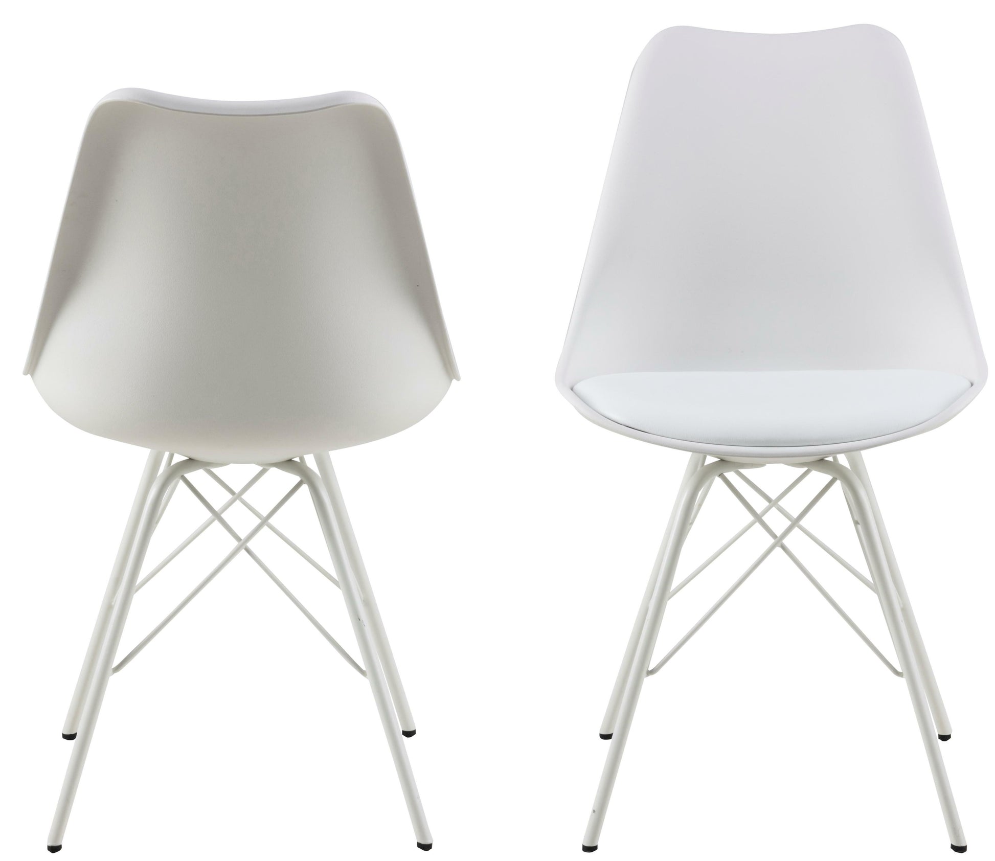 Kitchen Chair Sidcup | size: Width: 48.5cm, Height: 85.5cm, Depth: 54cm | color: White/Grey | image: 3 | variant: 1000836