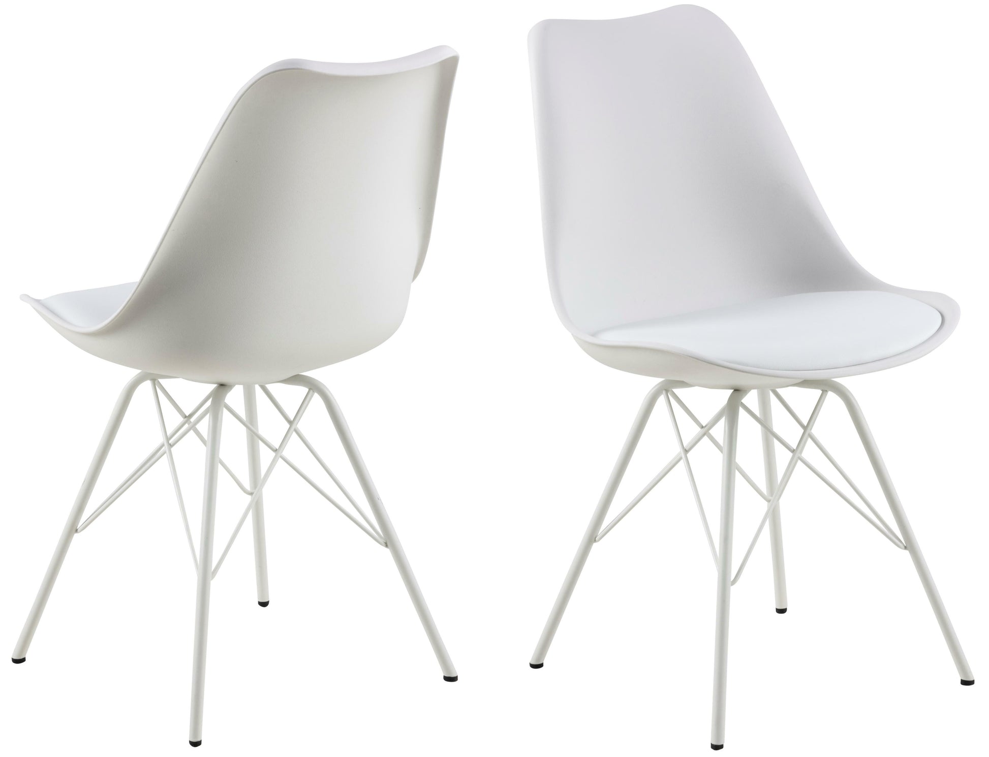 Kitchen Chair Sidcup | size: Width: 48.5cm, Height: 85.5cm, Depth: 54cm | color: White/Grey | image: 4 | variant: 1000836