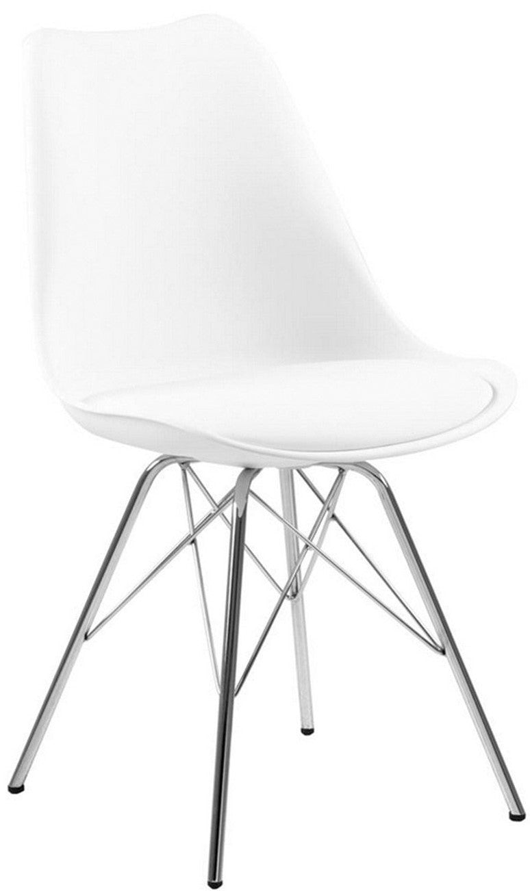 Kitchen Chair Sidcup | size: Width: 48.5cm, Height: 85.5cm, Depth: 54cm | color: White | image: 1 | variant: 1000834