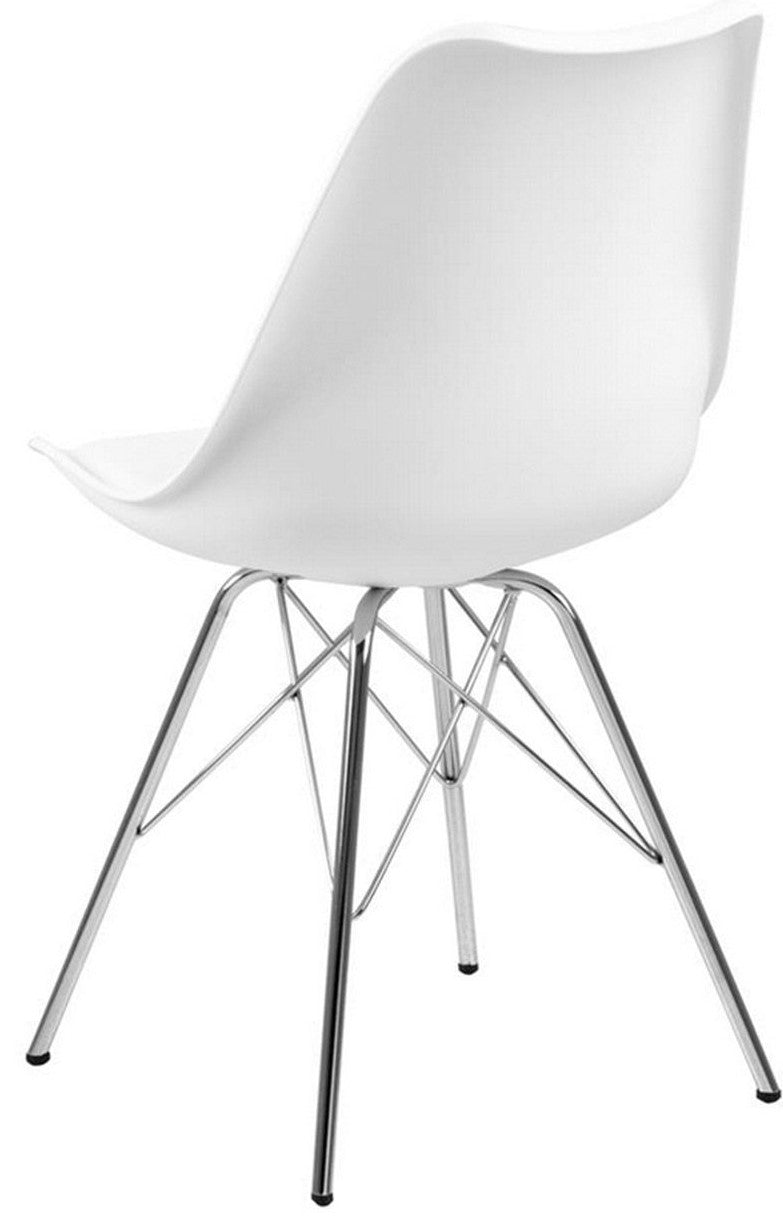 Kitchen Chair Sidcup | size: Width: 48.5cm, Height: 85.5cm, Depth: 54cm | color: White | image: 2 | variant: 1000834