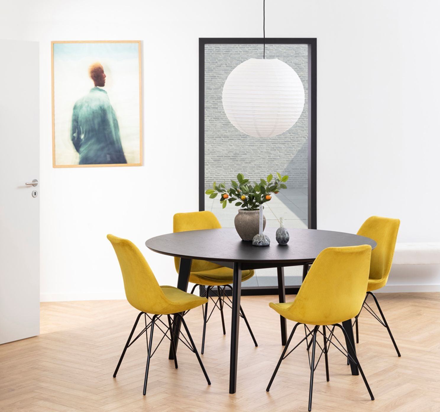 Kitchen Chair Sidcup | size: Width: 48.5cm, Height: 85.5cm, Depth: 54cm | color: Yellow | image: 5 | variant: 1000838