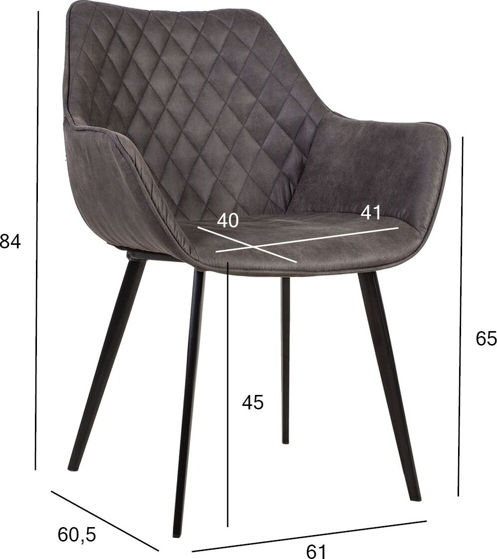 Kitchen Chair Sittingbourne | size: Width: 61cm, Height: 84cm, Depth: 60.5cm | color: Brown | image: 6 | variant: 1000876