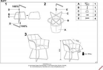 Kitchen Chair Skopje | size: Width: 60cm, Height: 81cm, Depth: 62cm | color: Gray | image: 9 | variant: 1002281