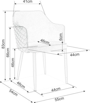 Kitchen Chair St Gallen | size: Width: 46cm, Height: 84cm, Depth: 46cm | color: Blue | image: 3 | variant: 1003540