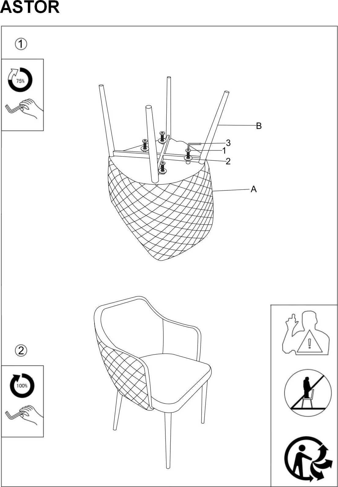 Kitchen Chair St Gallen | size: Width: 46cm, Height: 84cm, Depth: 46cm | color: Blue | image: 5 | variant: 1003540