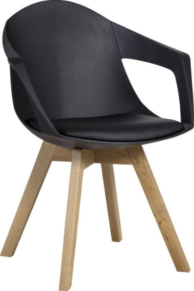 Kitchen Chair Stuart | size: Width: 58cm, Height: 82cm, Depth: 57cm | color: Black | image: 1 | variant: 1012840