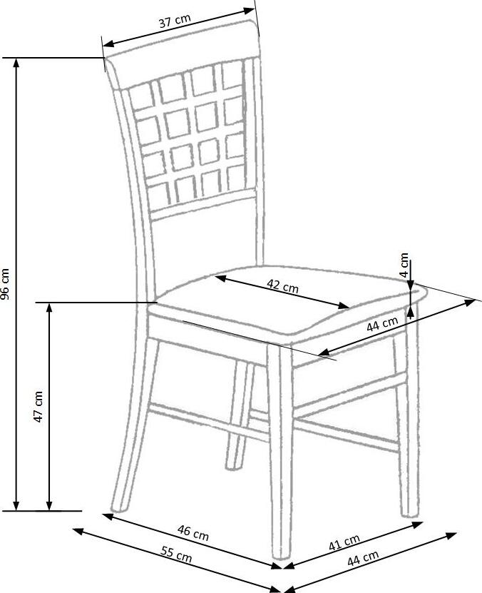 Kitchen Chair Tartu | size: Width: 44cm, Height: 96cm, Depth: 55cm | color: Gray | image: 2 | variant: 1002139