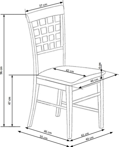 Kitchen Chair Tartu | size: Width: 44cm, Height: 96cm, Depth: 55cm | color: Gray | image: 2 | variant: 1002139