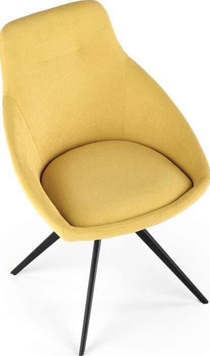 Kitchen Chair Tbilisi | size: Width: 55cm, Height: 84cm, Depth: 54cm | color: Yellow | image: 3 | variant: 1002365