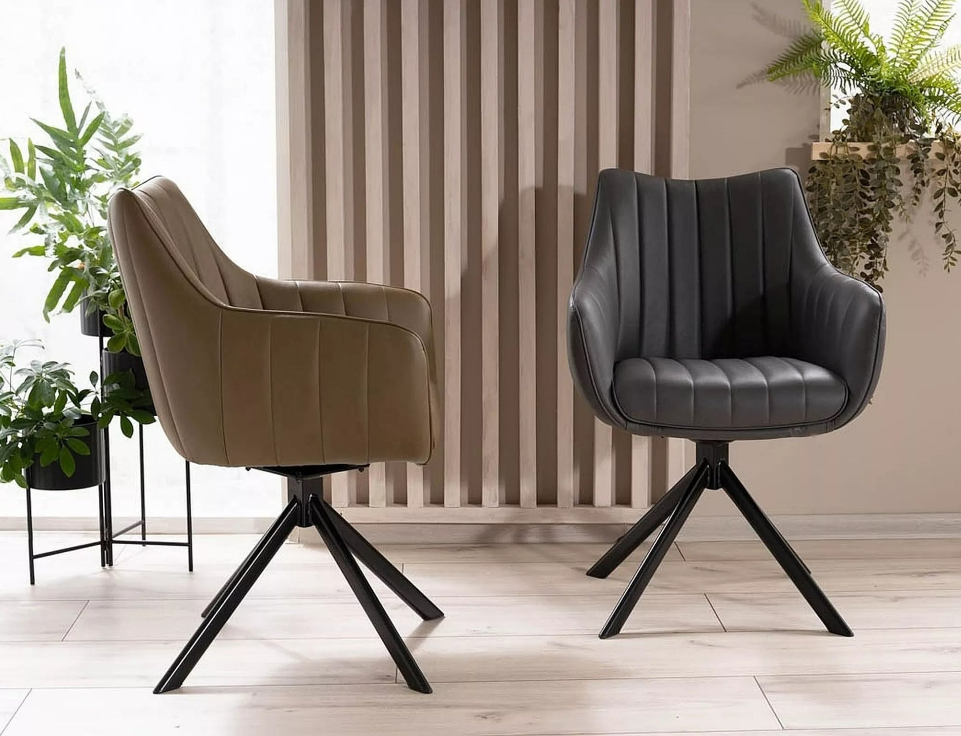 Kitchen Chair Tel Aviv | size: Width: 61cm, Height: 86cm, Depth: 44cm | color: Gray | image: 2 | variant: 1003947