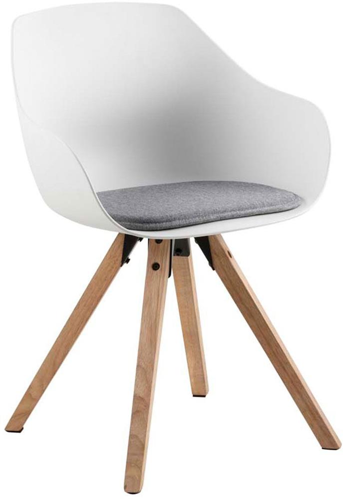 Kitchen Chair Tina | size: Width: 56.5cm, Height: 80.5cm, Depth: 53cm | color: White | image: 1 | variant: 1017017