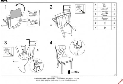 Kitchen Chair Toulouse | size: Width: 54cm, Height: 100cm, Depth: 60cm | color: Gray | image: 10 | variant: 1002561