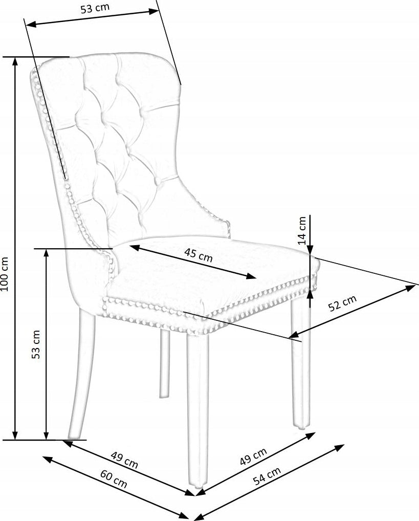 Kitchen Chair Toulouse | size: Width: 54cm, Height: 100cm, Depth: 60cm | color: Green | image: 6 | variant: 1002562
