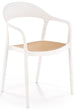 Kitchen Chair Tours | size: Width: 57cm, Height: 80cm, Depth: 52cm | color: White/Beige | image: 0 | variant: 1002635